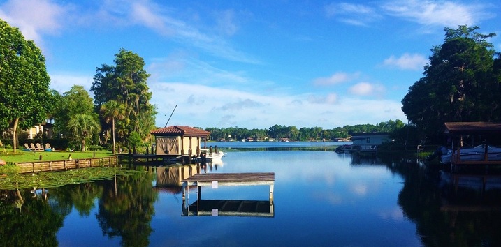 Canal on Wauseon Bay on W 1st Avenue