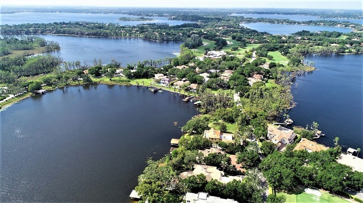 Aerial view of vibrant neighborhoods in Orlando