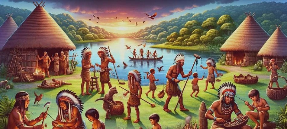 Illustration of Timucuan Indians in Windermere area