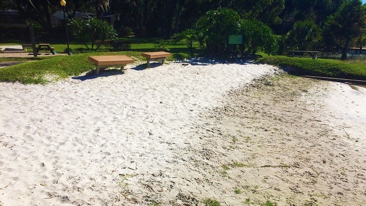 Scenic view of the community park and tennis court in Windermere Downs