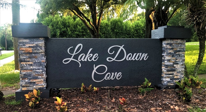 Lake Down Cove Community Sign