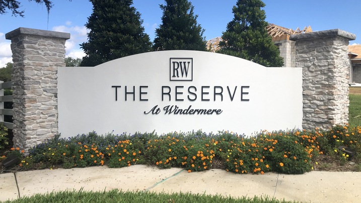 The Reserve at Windermere Community Entrance Sign