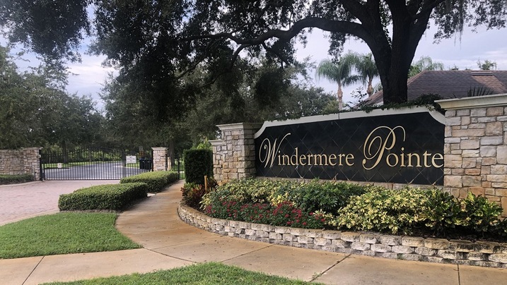 Windermere Pointe's Gated Entrance