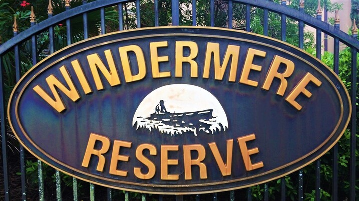 Windermere reserve Sign on Conroy Windermere Road