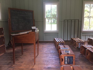 Inside of the historic Windermere FL Schoolhouse